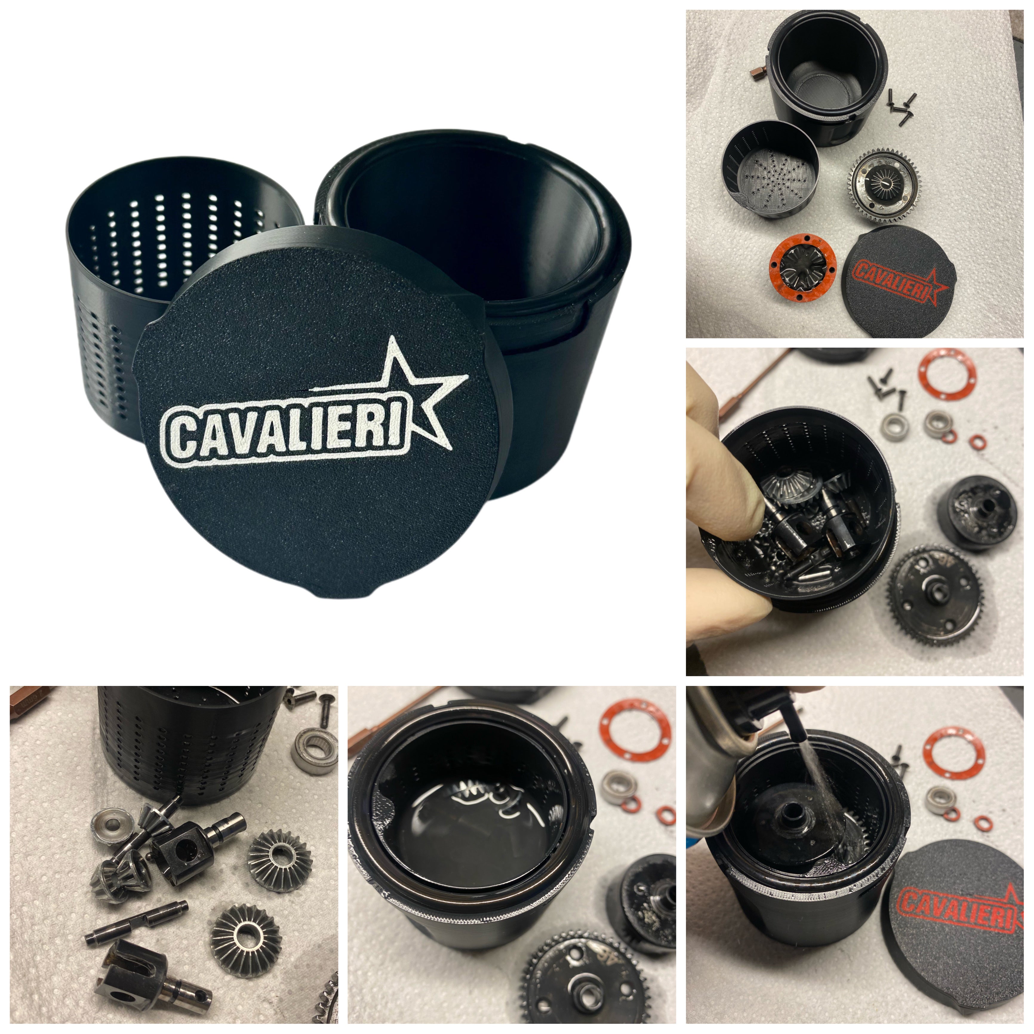 RC Carbon Cavalieri Cleaning Box V2 for Diff´s, Bearing & Screws