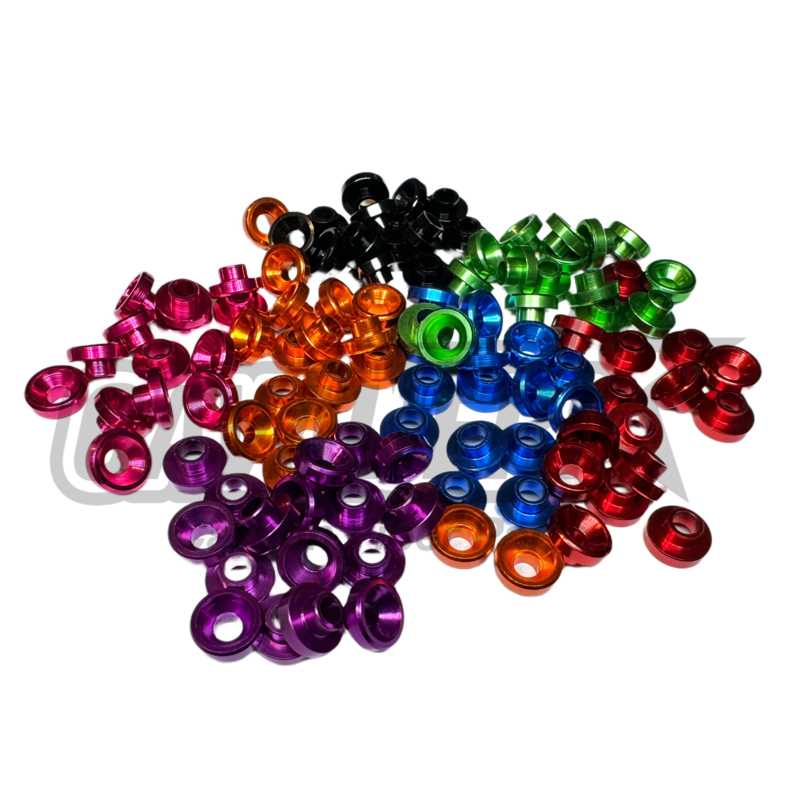 M3 Servo Washer Kit 8 Pieces -Red - Blue - Black -Purple - Pink - Green - Orange