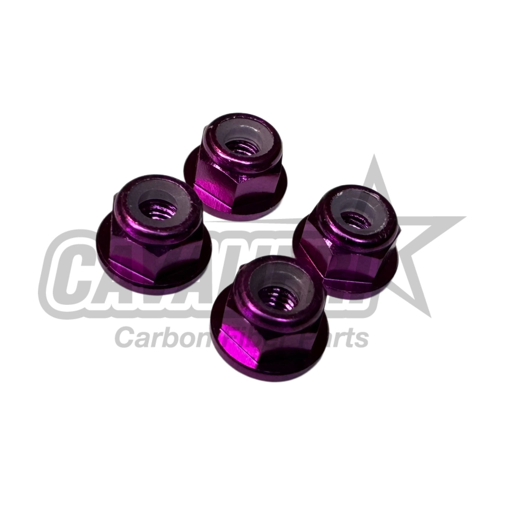 M3 Self-locking Nut with Flange Kit 4 Pieces (Alu) -Blue&Green&Pink&Red&Orange&Black