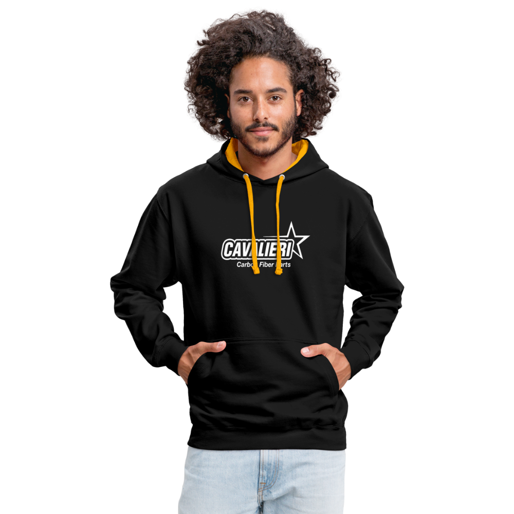 Contrast Colour Hoodie - Schwarz/Gold