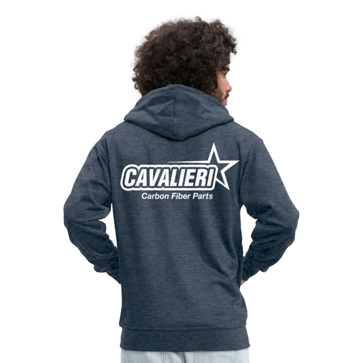 Men's Premium Hooded Jacket - heather denim