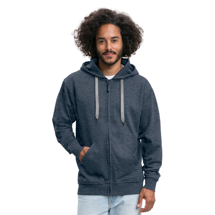 Men's Premium Hooded Jacket - heather denim