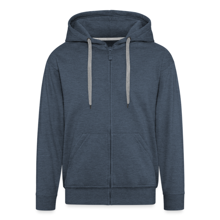 Men's Premium Hooded Jacket - heather denim