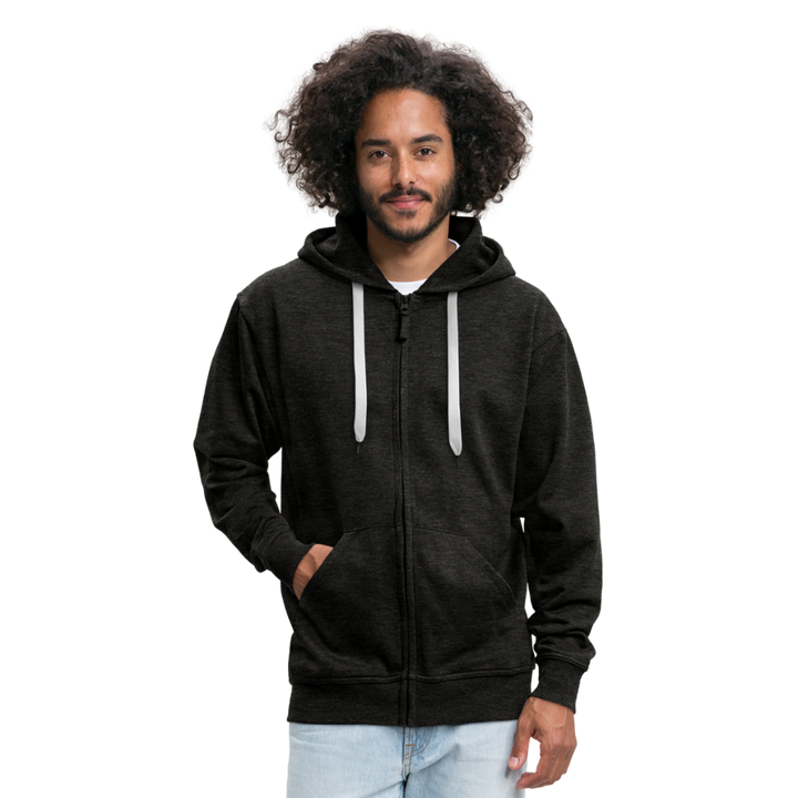 Men's Premium Hooded Jacket - charcoal grey