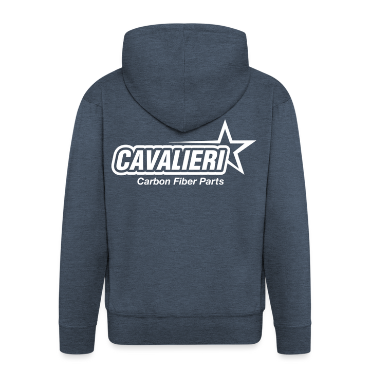 Men's Premium Hooded Jacket - heather denim