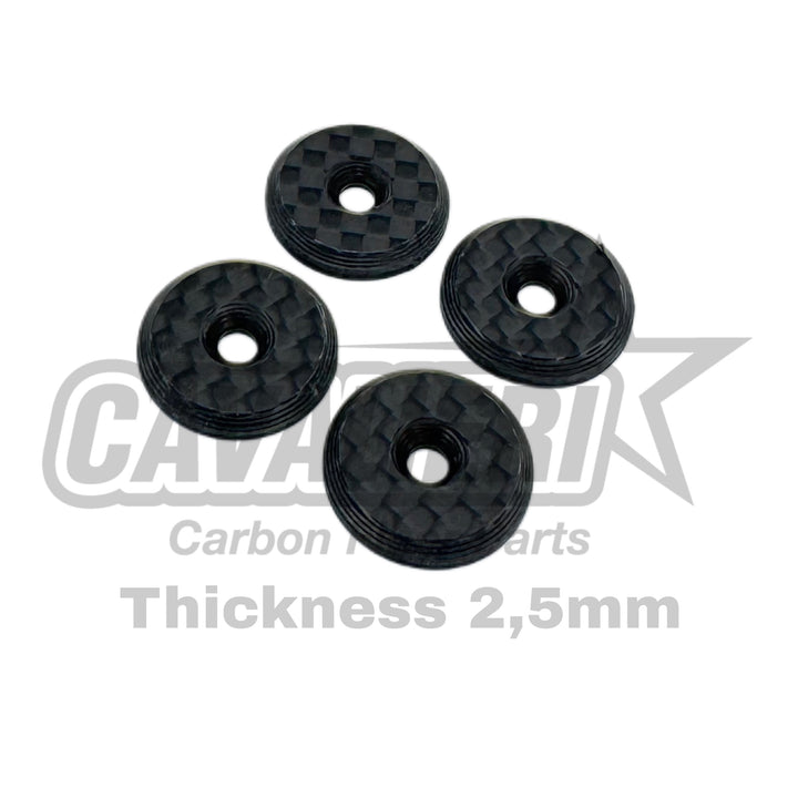 Carbon Fiber Wing Washer Kit 4 Pieces