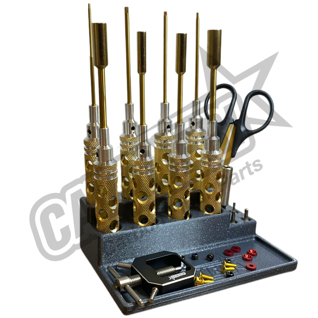 RC Carbon Cavalieri Screwdriver Organizer 3D-Printed Black