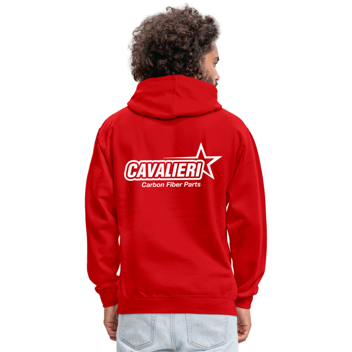 Contrast Colour Hoodie - Rot/Weiß