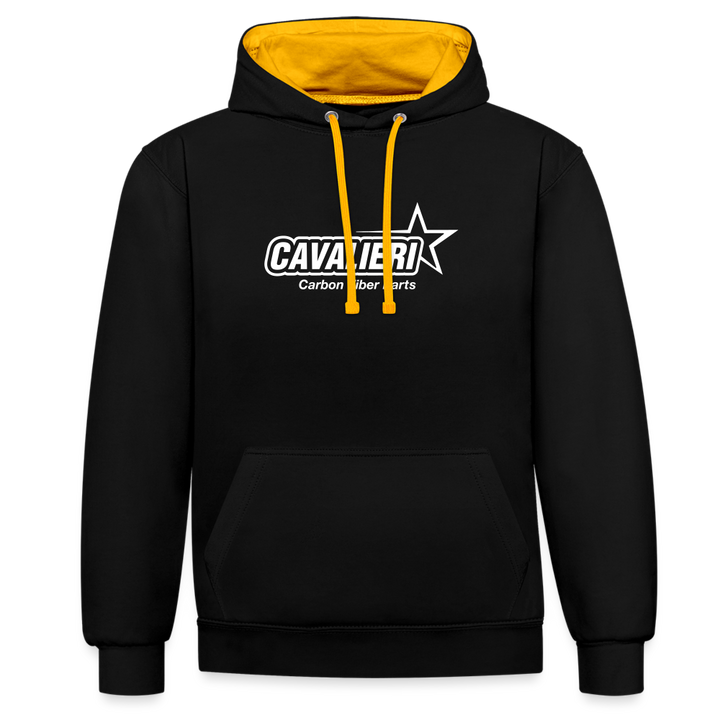 Contrast Colour Hoodie - Schwarz/Gold